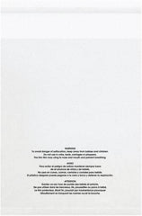 Value Collection - 12 x 18", 1.5 mil Resealable Suffocation Warning Polybags - Clear - Americas Industrial Supply