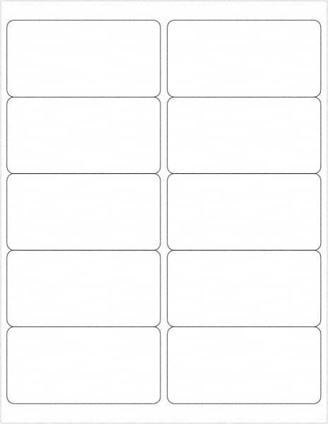 Tape Logic - 4" Long, White Paper Laser Label - For Laser Printers - Americas Industrial Supply