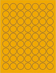 Tape Logic - 1" Long, Fluorescent Orange Paper Laser Label - For Laser Printers - Americas Industrial Supply
