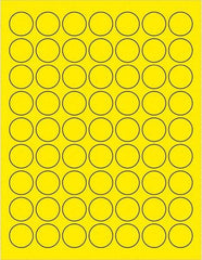 Tape Logic - 1" Long, Fluorescent Yellow Paper Laser Label - For Laser Printers - Americas Industrial Supply