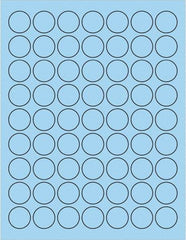 Tape Logic - 1" Long, Pastel Blue Paper Laser Label - For Laser Printers - Americas Industrial Supply