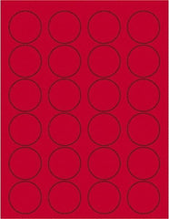 Tape Logic - 1-5/8" Long, Fluorescent Red Paper Laser Label - For Laser Printers - Americas Industrial Supply