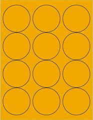 Tape Logic - 2-1/2" Long, Fluorescent Orange Paper Laser Label - For Laser Printers - Americas Industrial Supply