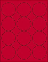 Tape Logic - 2-1/2" Long, Fluorescent Red Paper Laser Label - For Laser Printers - Americas Industrial Supply