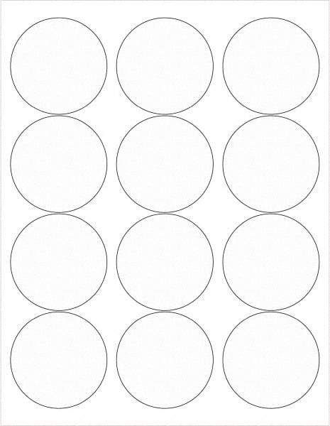 Tape Logic - 2-1/2" Long, Clear Paper Laser Label - For Laser Printers - Americas Industrial Supply