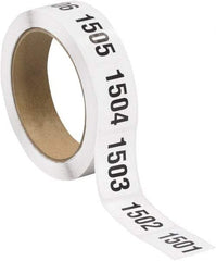 Tape Logic - 1-1/2" Long, Black/White Paper Inventory Labels - For Multi-Use - Americas Industrial Supply