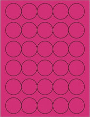 Tape Logic - 1-1/2" Long, Fluorescent Pink Paper Laser Label - For Laser Printers - Americas Industrial Supply