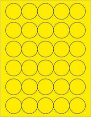 Tape Logic - 1-1/2" Long, Fluorescent Yellow Paper Laser Label - For Laser Printers - Americas Industrial Supply
