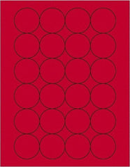 Tape Logic - 1.6" Wide x 1-21/32" Long, Fluorescent Red Paper Laser Label - For Laser Printers - Americas Industrial Supply