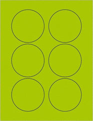 Tape Logic - 3" Long, Fluorescent Green Paper Laser Label - For Laser Printers - Americas Industrial Supply