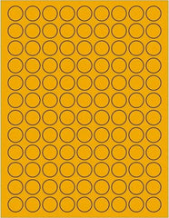 Tape Logic - 3/4" Long, Fluorescent Orange Paper Laser Label - For Laser Printers - Americas Industrial Supply