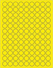 Tape Logic - 3/4" Long, Fluorescent Yellow Paper Laser Label - For Laser Printers - Americas Industrial Supply