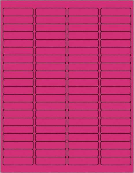 Tape Logic - 1/2" Long, Fluorescent Pink Paper Laser Label - For Laser Printers - Americas Industrial Supply