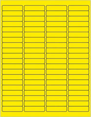 Tape Logic - 1/2" Long, Fluorescent Yellow Paper Laser Label - For Laser Printers - Americas Industrial Supply