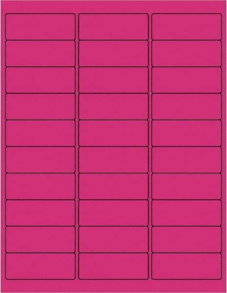 Tape Logic - 2-5/8" Long, Fluorescent Pink Paper Laser Label - For Laser Printers - Americas Industrial Supply