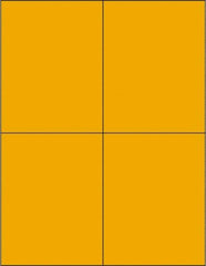 Tape Logic - 5-1/2" Long, Fluorescent Orange Paper Laser Label - For Laser Printers - Americas Industrial Supply