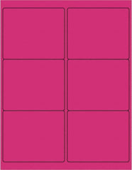 Tape Logic - 4" Long, Fluorescent Pink Paper Laser Label - For Laser Printers - Americas Industrial Supply