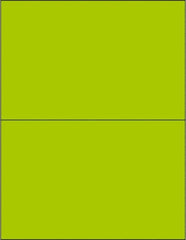 Tape Logic - 8-1/2" Long, Fluorescent Green Paper Laser Label - For Laser Printers - Americas Industrial Supply