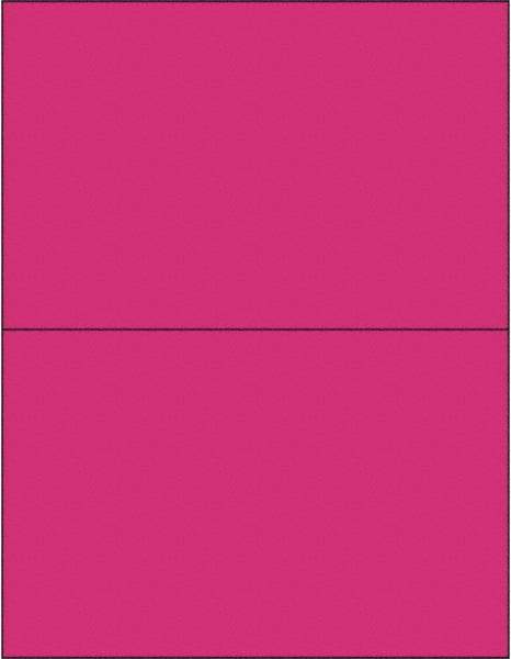 Tape Logic - 8-1/2" Long, Fluorescent Pink Paper Laser Label - For Laser Printers - Americas Industrial Supply