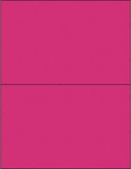 Tape Logic - 8-1/2" Long, Fluorescent Pink Paper Laser Label - For Laser Printers - Americas Industrial Supply