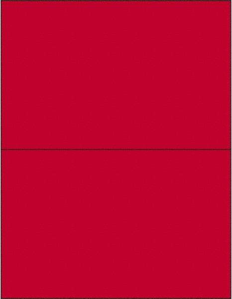 Tape Logic - 8-1/2" Long, Fluorescent Red Paper Laser Label - For Laser Printers - Americas Industrial Supply