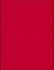 Tape Logic - 8-1/2" Long, Fluorescent Red Paper Laser Label - For Laser Printers - Americas Industrial Supply