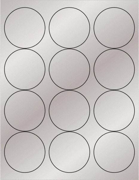 Tape Logic - 2-1/2" Long, Silver Paper Laser Label - For Laser Printers - Americas Industrial Supply