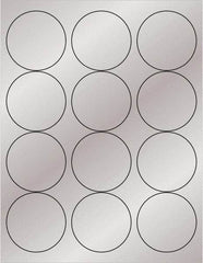 Tape Logic - 2-1/2" Long, Silver Paper Laser Label - For Laser Printers - Americas Industrial Supply