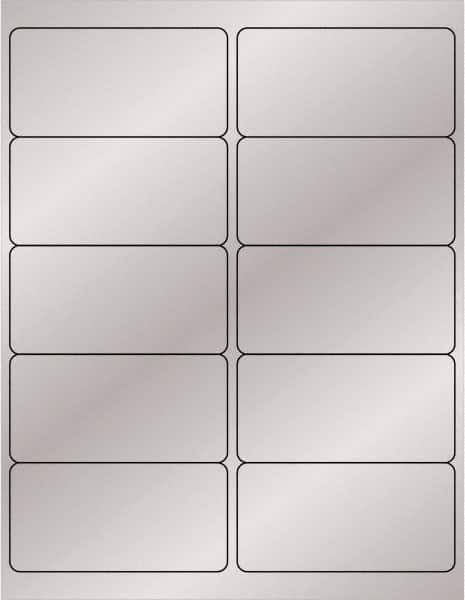 Tape Logic - 4" Long, Silver Paper Laser Label - For Laser Printers - Americas Industrial Supply