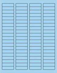Made in USA - 1-3/4" Long, Pastel Blue Paper Laser Label - For Laser Printers - Americas Industrial Supply