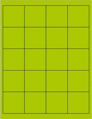Tape Logic - 2" Long, Fluorescent Green Paper Laser Label - For Laser Printers - Americas Industrial Supply