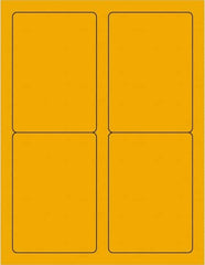 Tape Logic - 5" Long, Fluorescent Orange Paper Laser Label - For Laser Printers - Americas Industrial Supply