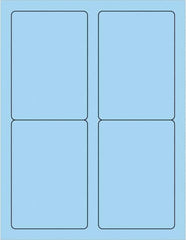 Tape Logic - 5" Long, Pastel Blue Paper Laser Label - For Laser Printers - Americas Industrial Supply