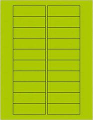 Tape Logic - 3" Long, Fluorescent Green Paper Laser Label - For Laser Printers - Americas Industrial Supply