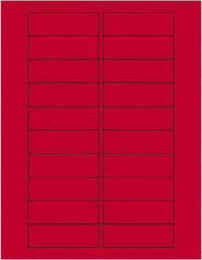 Tape Logic - 3" Long, Fluorescent Red Paper Laser Label - For Laser Printers - Americas Industrial Supply