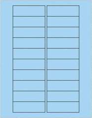 Tape Logic - 3" Long, Pastel Blue Paper Laser Label - For Laser Printers - Americas Industrial Supply