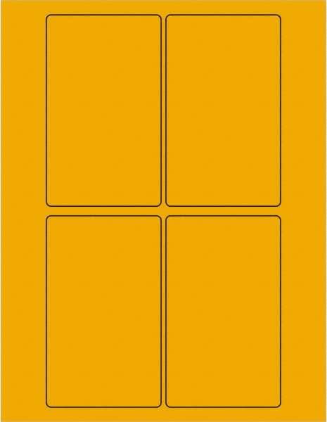 Tape Logic - 5" Long, Fluorescent Orange Paper Laser Label - For Laser Printers - Americas Industrial Supply
