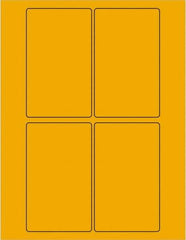 Tape Logic - 5" Long, Fluorescent Orange Paper Laser Label - For Laser Printers - Americas Industrial Supply
