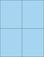 Tape Logic - 5-1/2" Long, Pastel Blue Paper Laser Label - For Laser Printers - Americas Industrial Supply