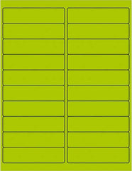 Tape Logic - 4" Long, Fluorescent Green Paper Laser Label - For Laser Printers - Americas Industrial Supply