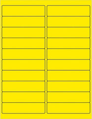 Tape Logic - 4" Long, Fluorescent Yellow Paper Laser Label - For Laser Printers - Americas Industrial Supply