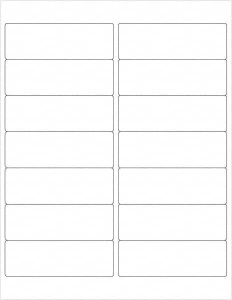 Tape Logic - 4" Long, White Paper Laser Label - For Laser Printers - Americas Industrial Supply