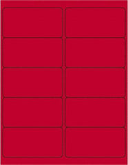 Tape Logic - 4" Long, Fluorescent Red Paper Laser Label - For Laser Printers - Americas Industrial Supply