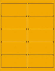 Tape Logic - 4" Long, Fluorescent Orange Paper Laser Label - For Laser Printers - Americas Industrial Supply