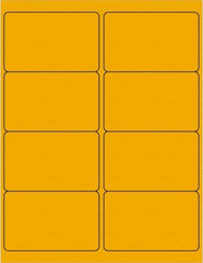 Tape Logic - 4" Long, Fluorescent Orange Paper Laser Label - For Laser Printers - Americas Industrial Supply