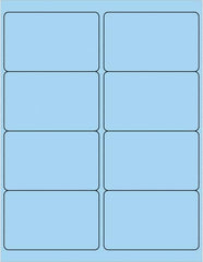 Tape Logic - 4" Long, Pastel Blue Paper Laser Label - For Laser Printers - Americas Industrial Supply