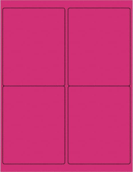 Tape Logic - 5" Long, Fluorescent Pink Paper Laser Label - For Laser Printers - Americas Industrial Supply