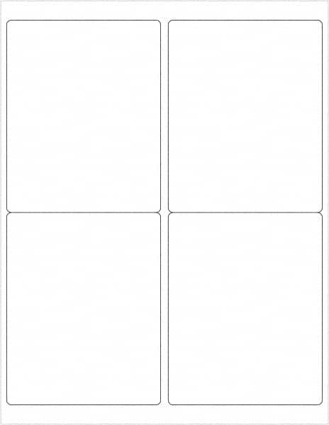 Tape Logic - 5" Long, White Paper Laser Label - For Laser Printers - Americas Industrial Supply