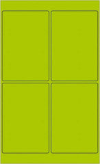 Tape Logic - 6" Long, Fluorescent Green Paper Laser Label - For Laser Printers - Americas Industrial Supply