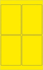 Tape Logic - 6" Long, Fluorescent Yellow Paper Laser Label - For Laser Printers - Americas Industrial Supply